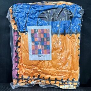 Nightmare Before Christmas Sally-inspired patchwork pattern throw blanket. 40x50